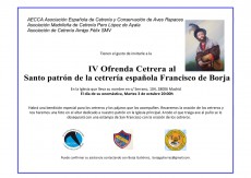 IV Ofrenda Santo Patrón San Francisco de Borja, Cartel Invitación