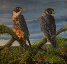 Halones negro grande, oleo sobre tela